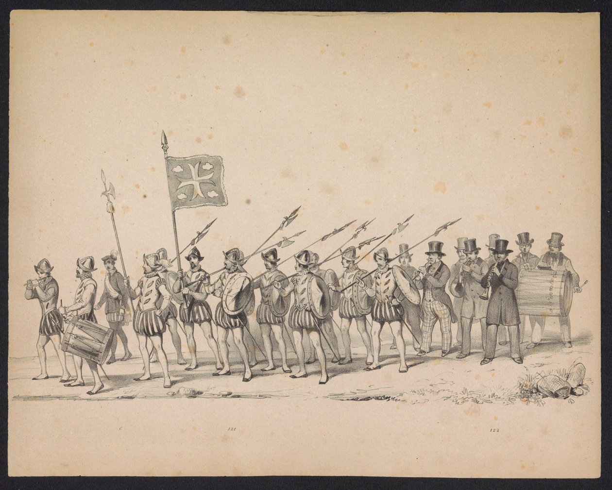 Mascherata degli studenti di Utrecht, 1846 (tavola 22) da Carel Christiaan Antony Last