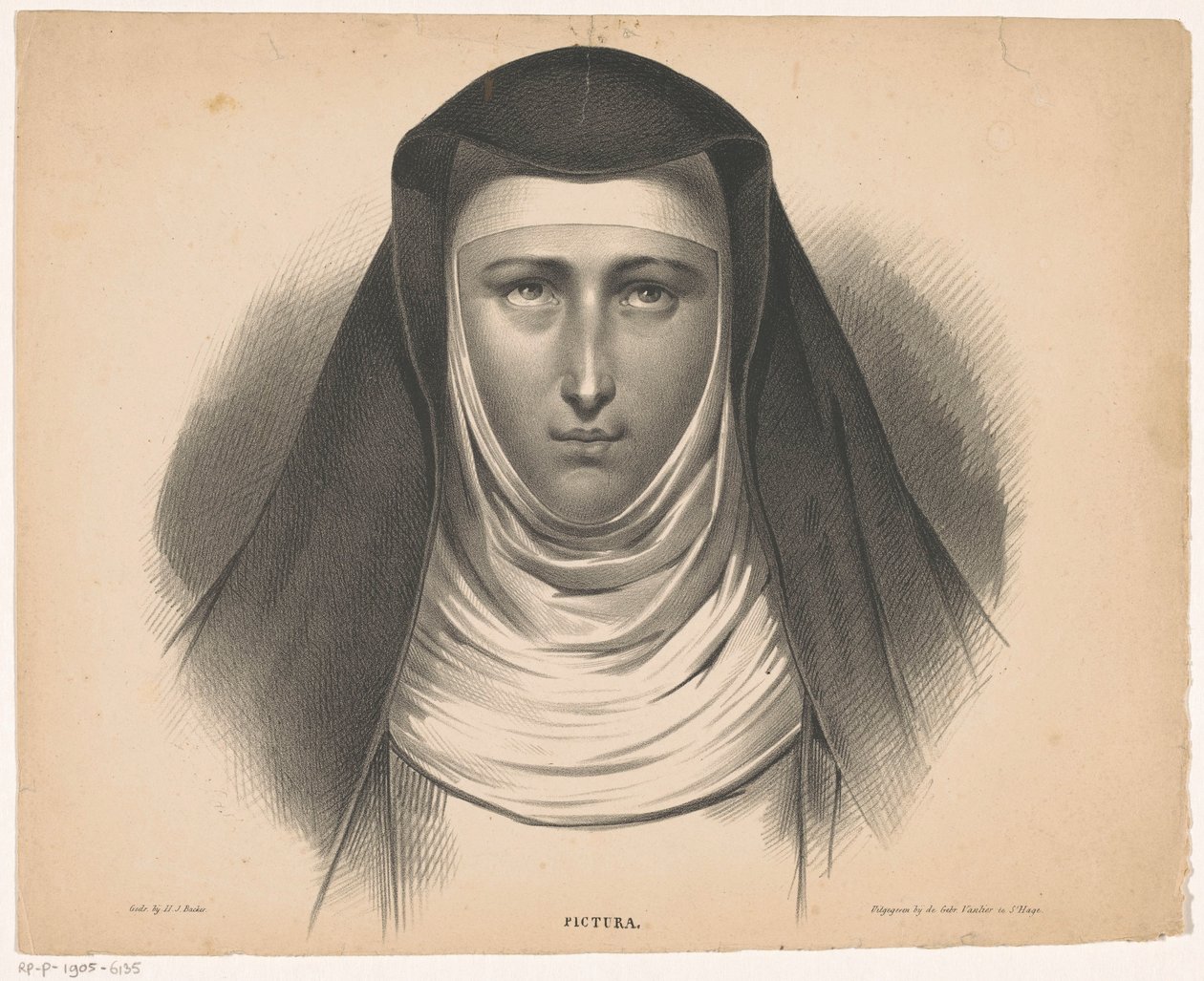 Ritratto di una suora da Carel Christiaan Antony Last