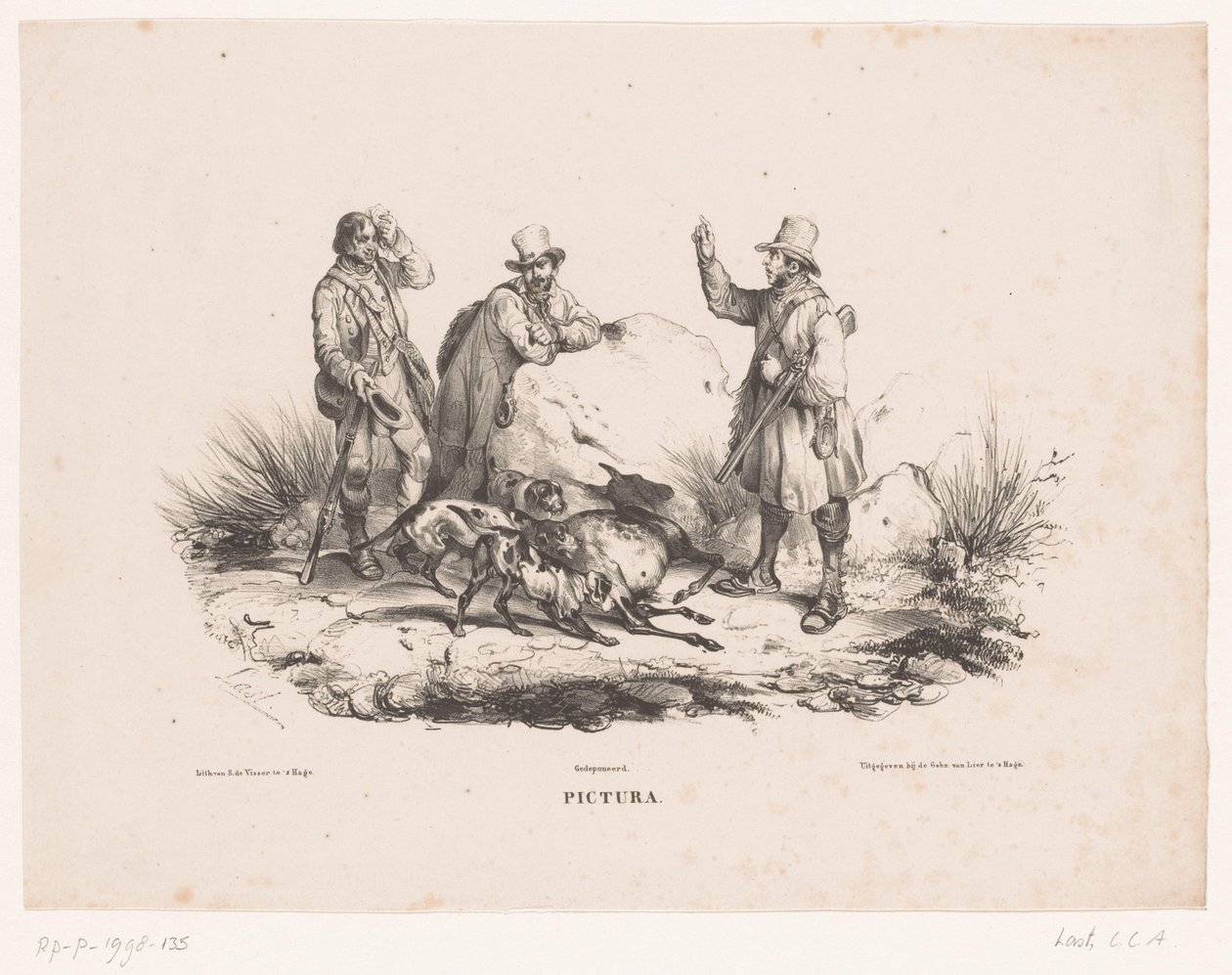 Cacciatori a riposo da Carel Christiaan Antony Last