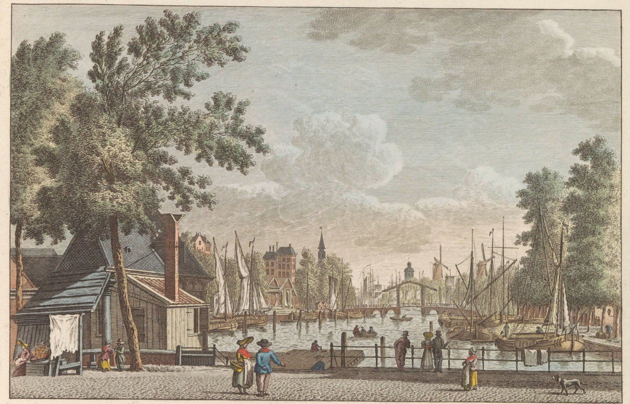 Leuvehaven a Rotterdam, ca. 1790 da Carel Frederik Bendorp (I)