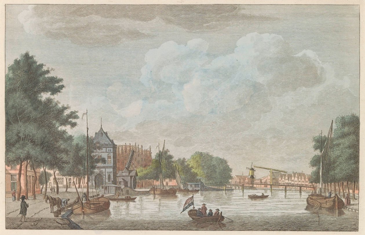 Spaarne a Haarlem, ca. 1790 da Carel Frederik Bendorp (I)