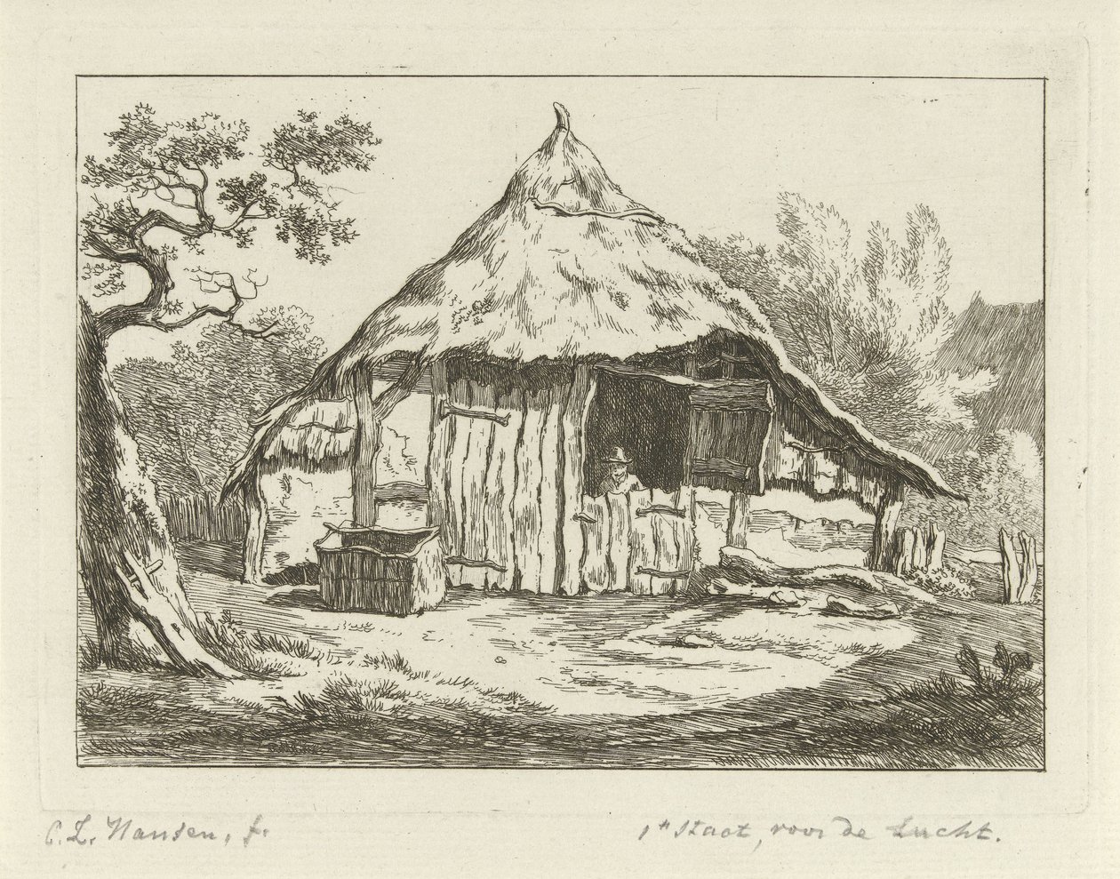 Fienile con porta superiore aperta da Carel Lodewijk Hansen