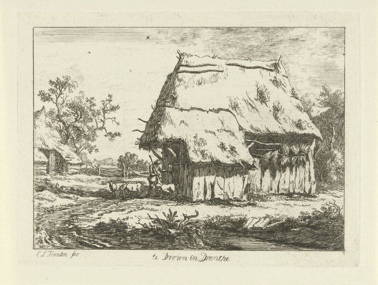 Pastore presso un ovile da Carel Lodewijk Hansen