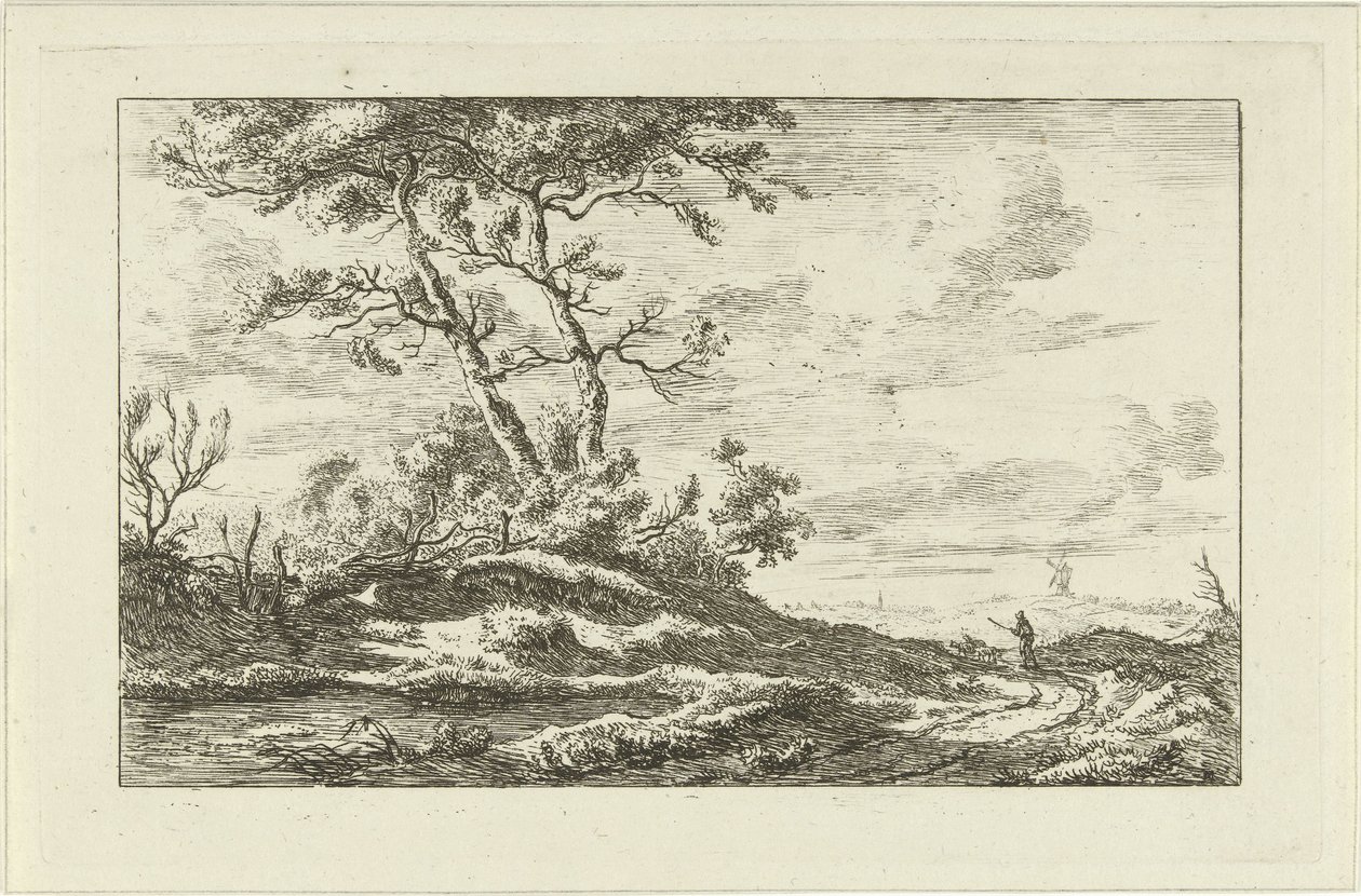 Pastore su una strada di campagna da Carel Lodewijk Hansen