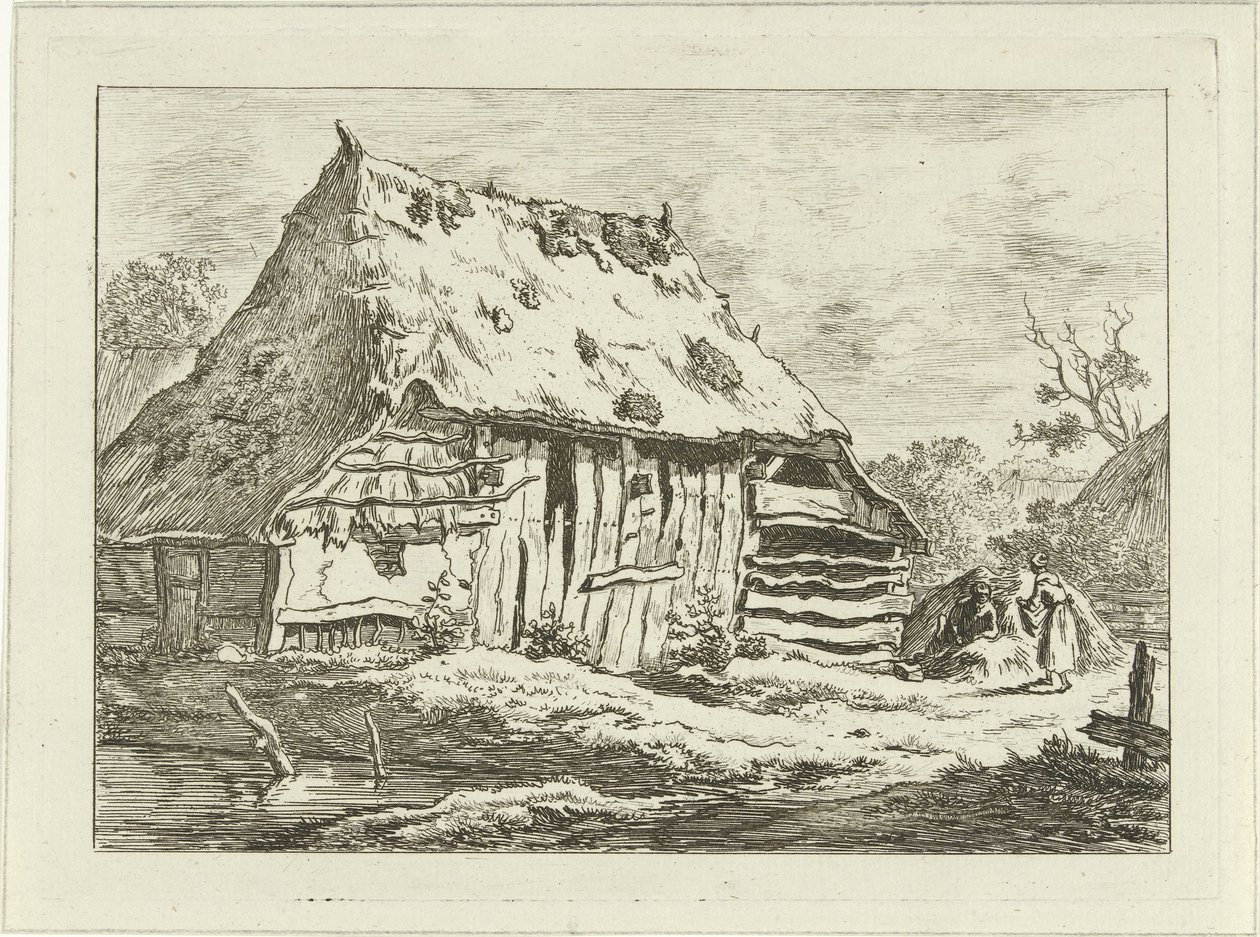 Coppia presso un fienile da Carel Lodewijk Hansen