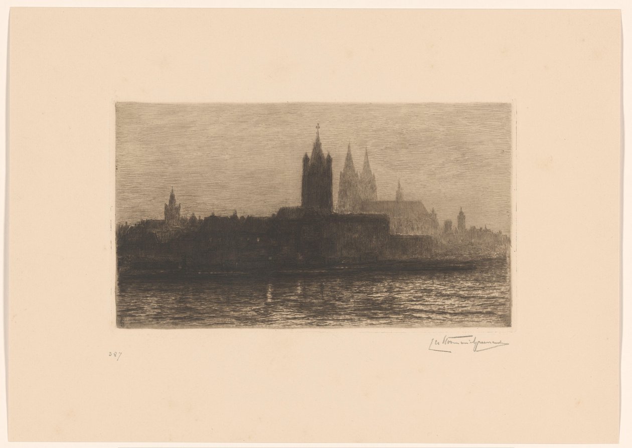 Veduta di Colonia di sera da Carel Nicolaas Storm van 