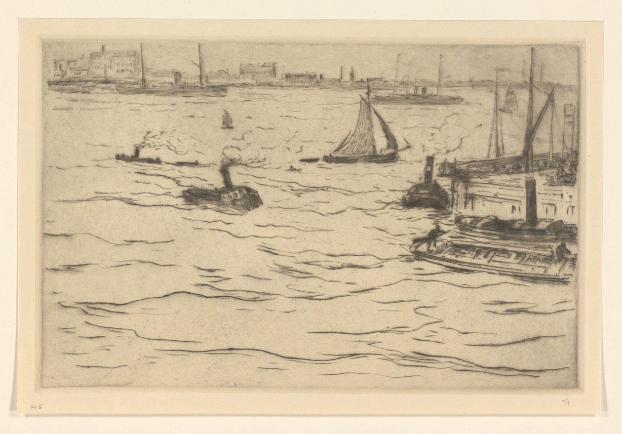 Veduta della Mosa a Rotterdam da Carel Nicolaas Storm van 