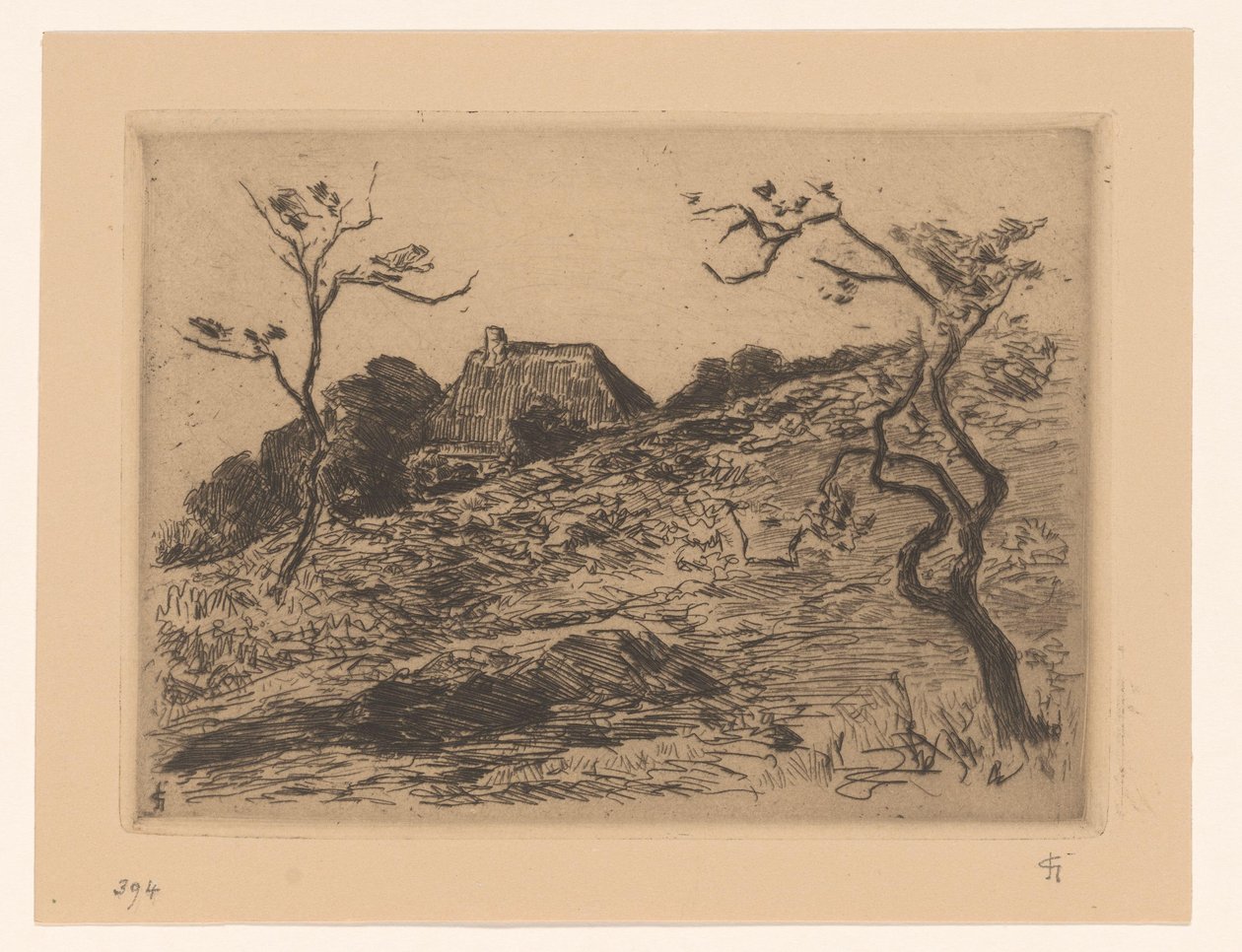 Casa dietro una collina vicino a Materborn da Carel Nicolaas Storm van 