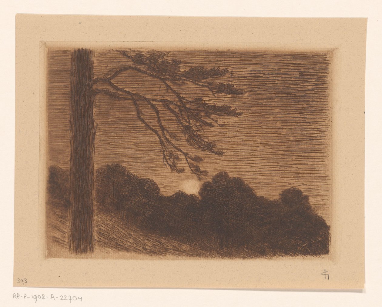 Paesaggio con luna nascente da Carel Nicolaas Storm van 
