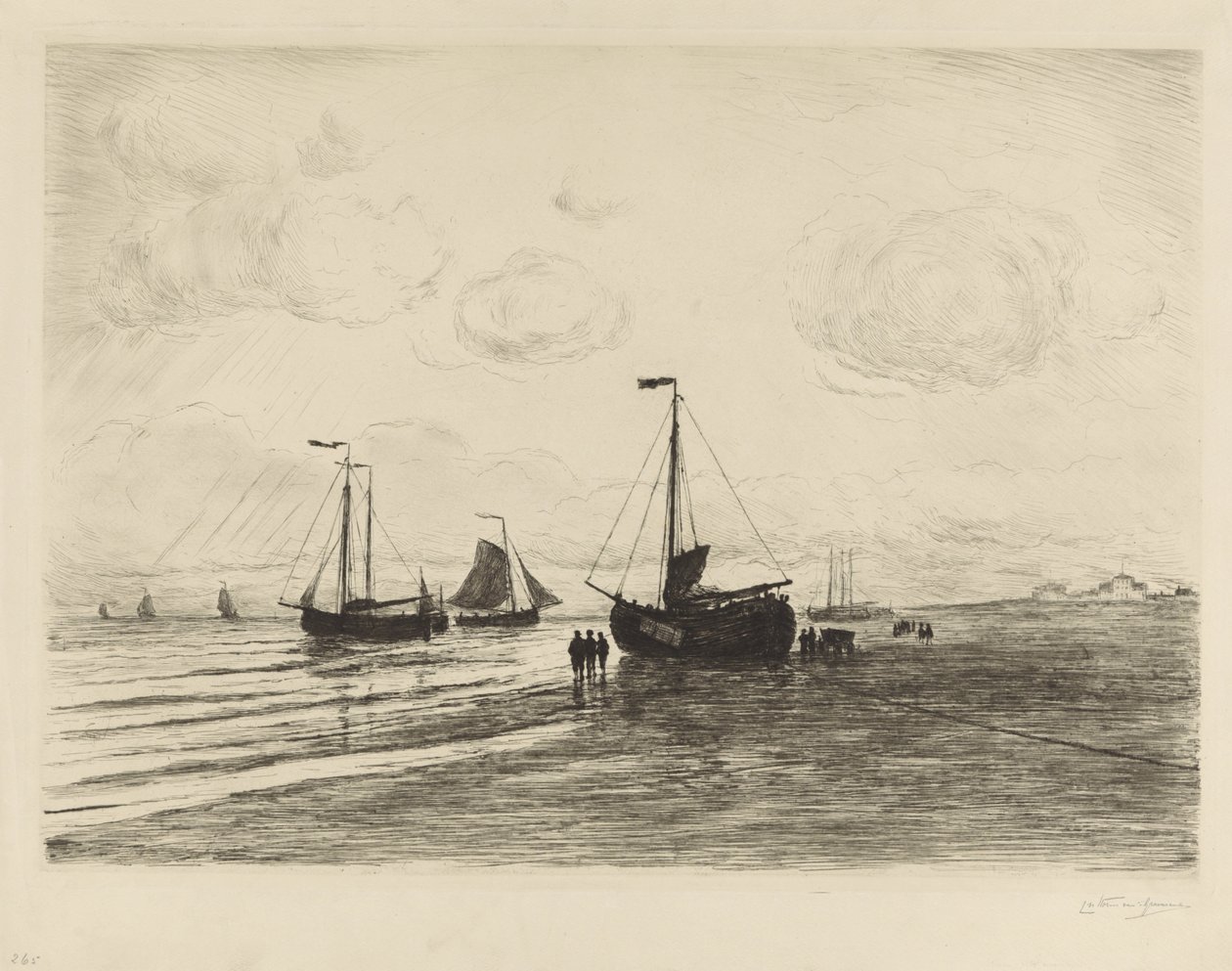 Sulla spiaggia di Katwijk da Carel Nicolaas Storm van 