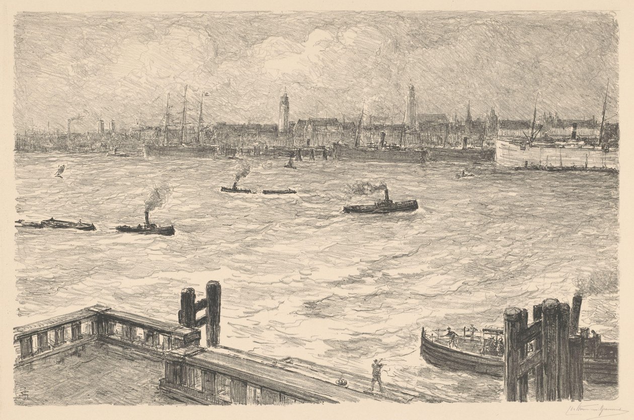 Porto di Amburgo da Carel Nicolaas Storm van 
