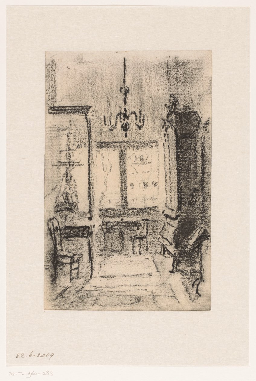 Interno della casa di Simon van Gijn al Nieuwe Haven a Dordrecht da Carel Nicolaas Storm van 