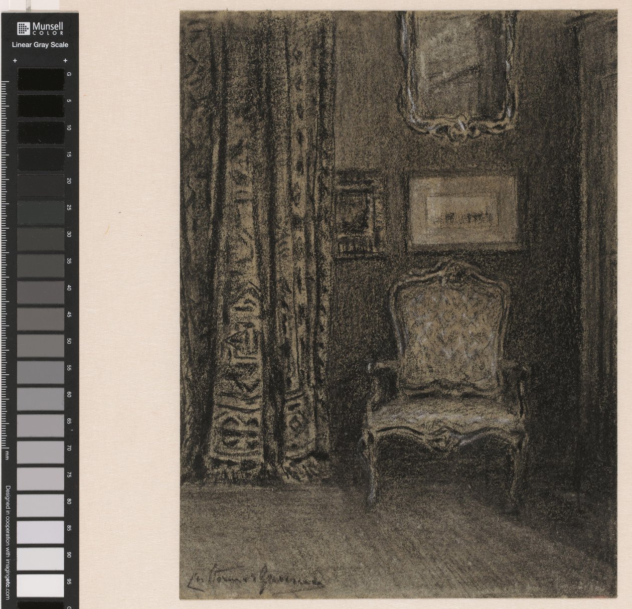 Interno di una stanza in Rue du Trône 190 a Bruxelles da Carel Nicolaas Storm van 