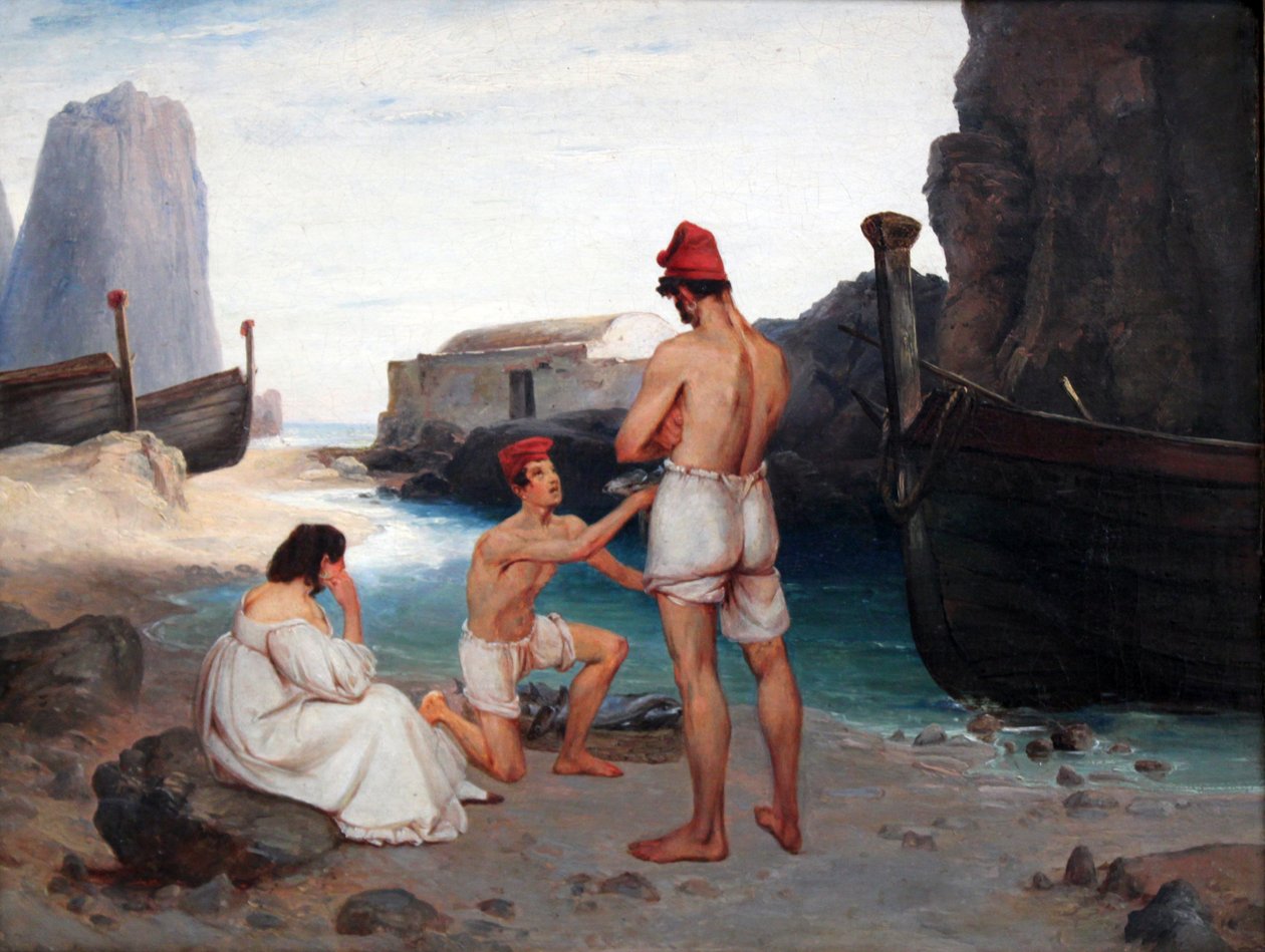 Pescatori a Capri da Carl Blechen
