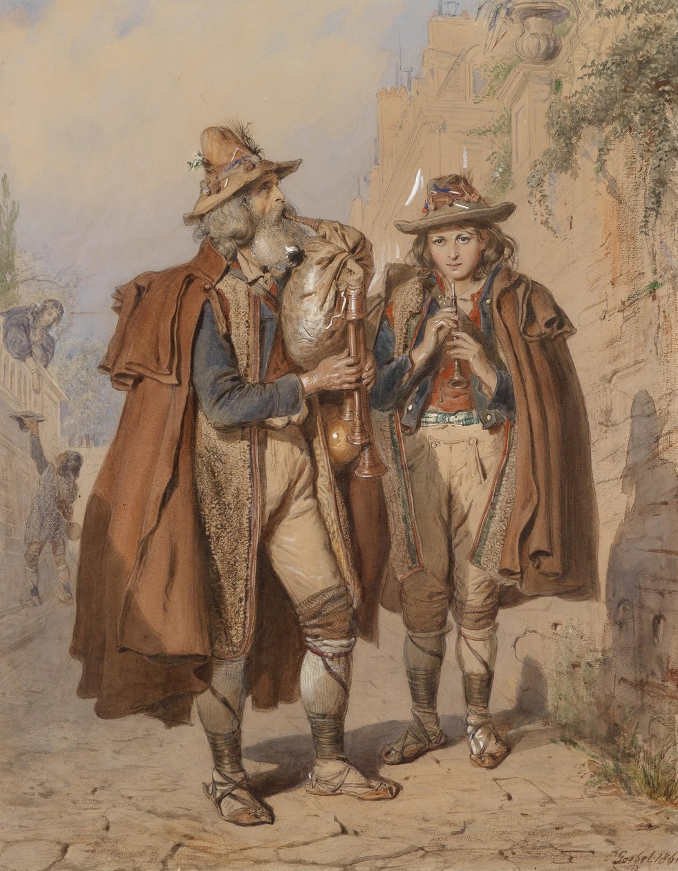 Suonatore di Cornamusa e Flautista da Carl Goebel