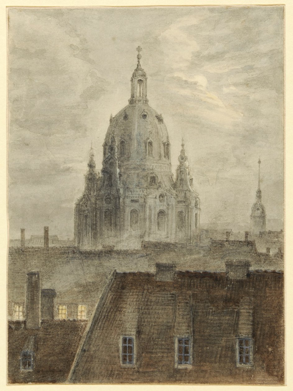La Frauenkirche a Dresda da Carl Gustav Carus