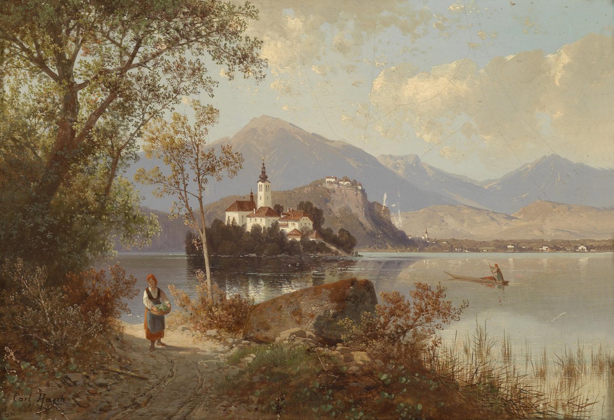 Veduta del lago di Bled da Carl Hasch
