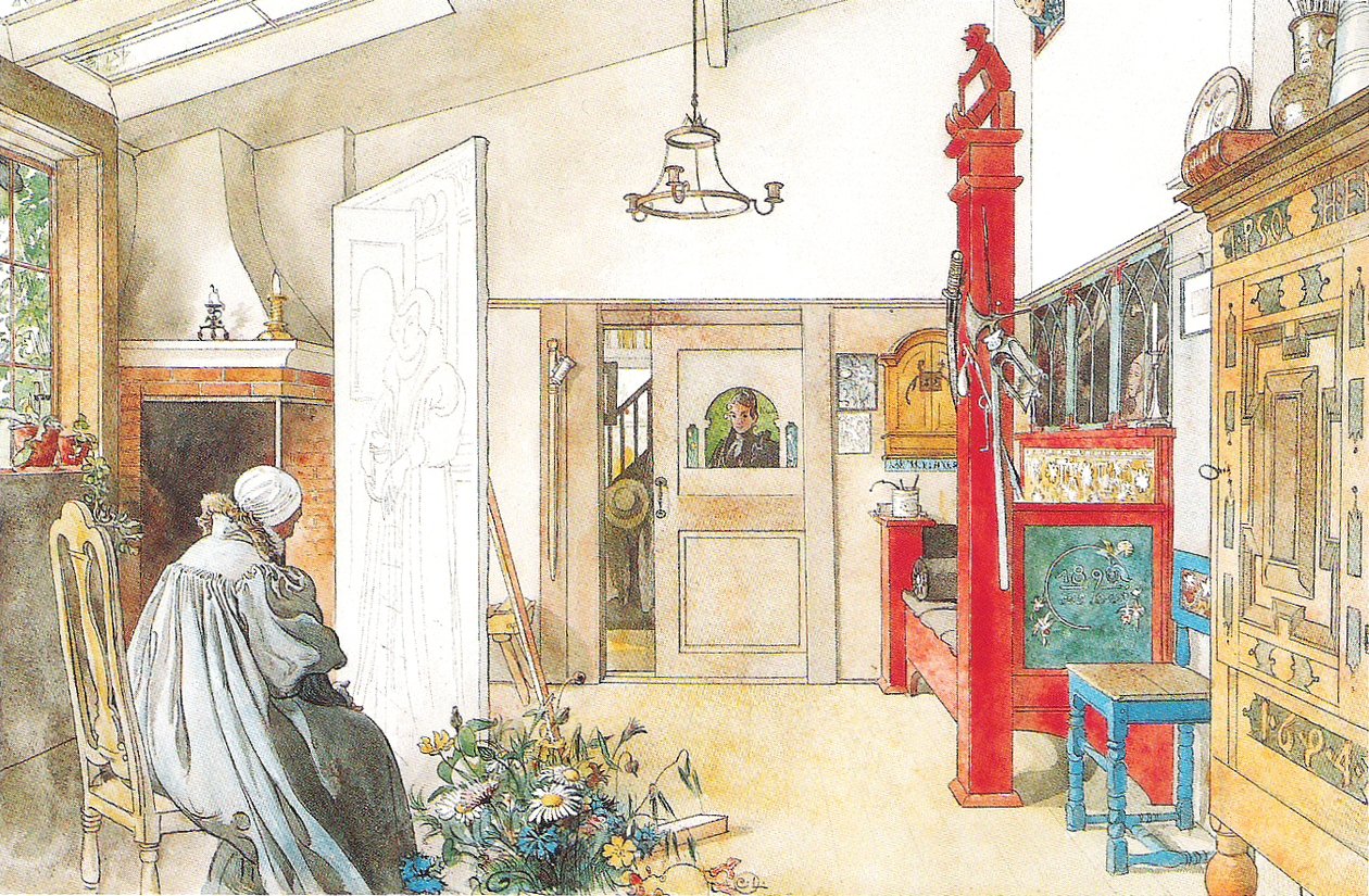 Lo studio, seconda metà da Carl Larsson