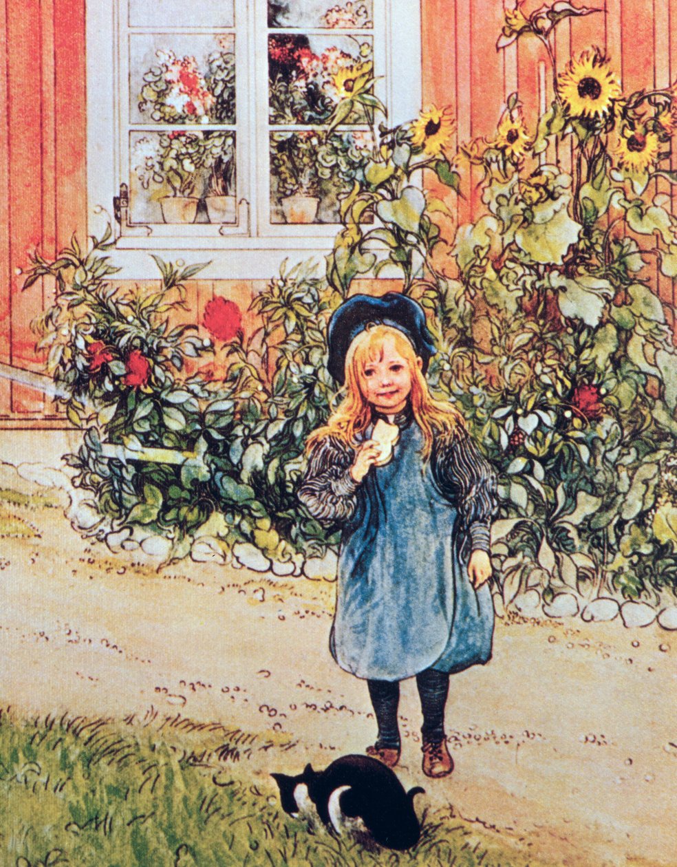 Brita con Girasoli da Carl Larsson