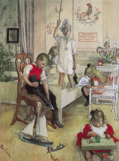 Mattina di Natale da Carl Larsson