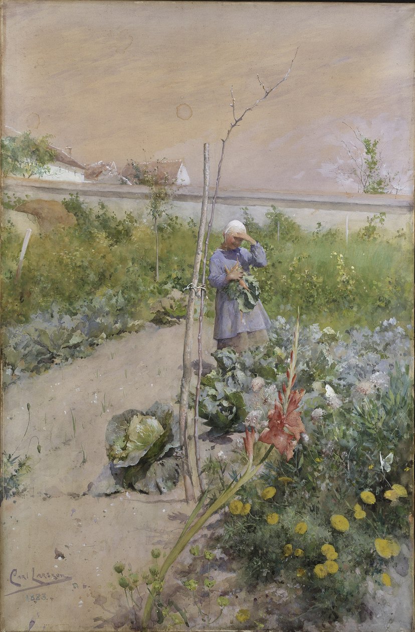 Nel Giardino della Cucina, 1883 da Carl Larsson