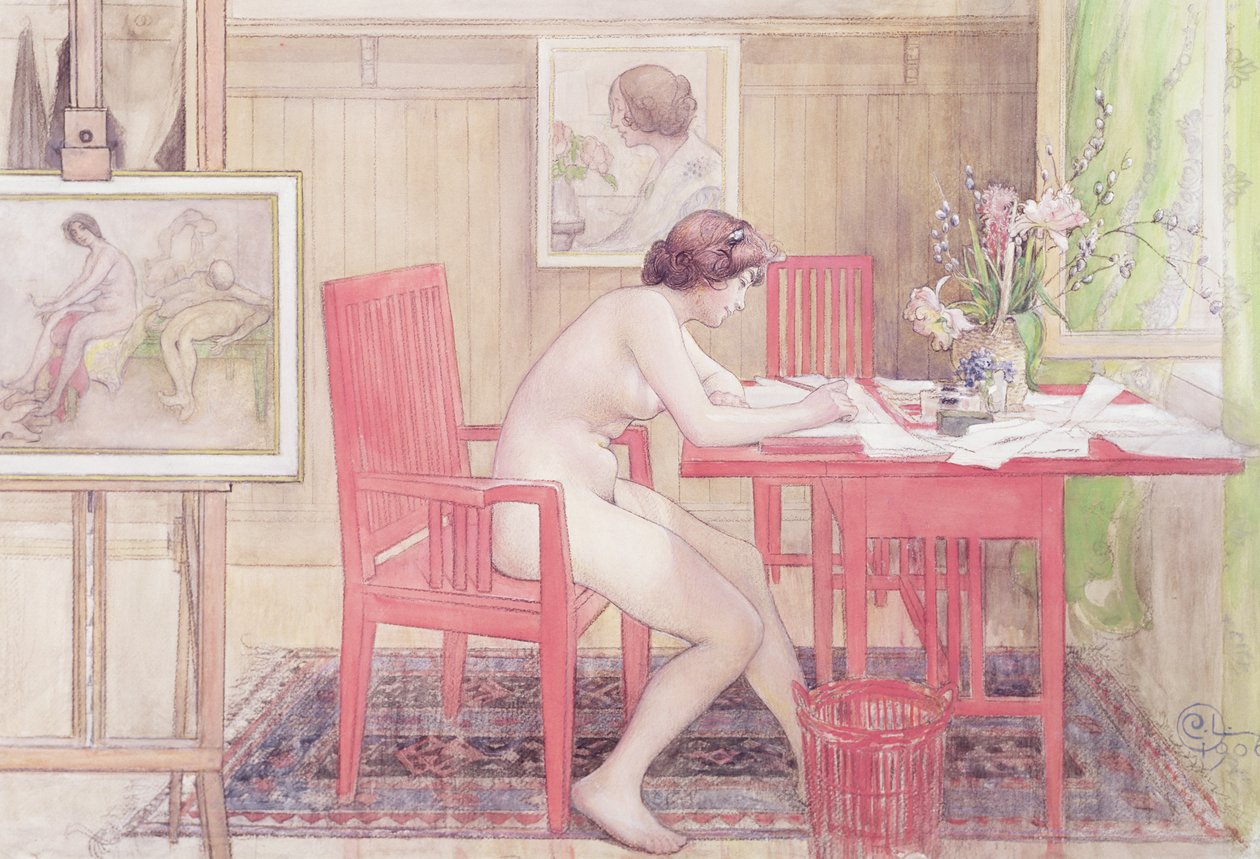 Modello di Cartoline Scritte da Carl Larsson