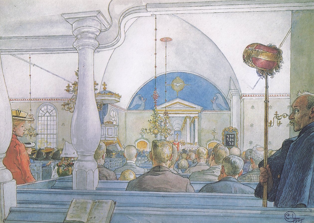 La nostra chiesa a Sundborn da Carl Larsson