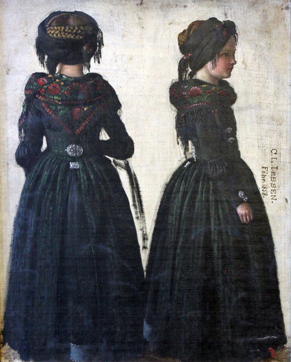 Donna frisona in una doppia rappresentazione da Carl Ludwig Jessen