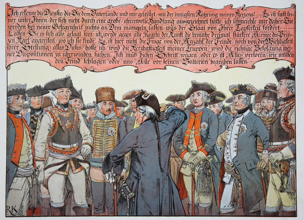 Prima della battaglia di Leuthen, 3 dicembre 1757 da Carl Röchling