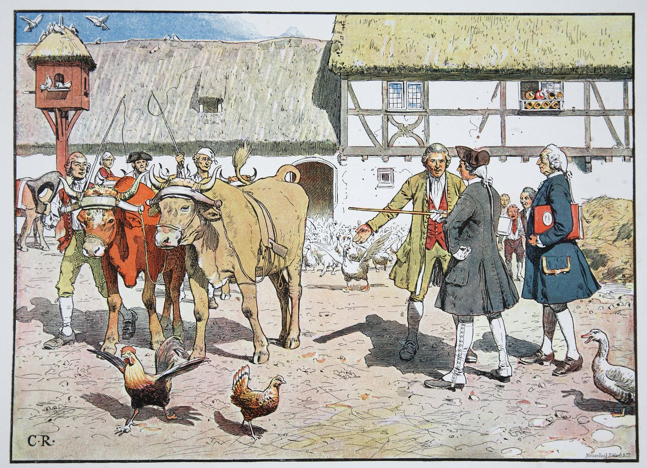 Il principe ereditario Federico sui domini reali, Kustrin, 1751 da Carl Röchling