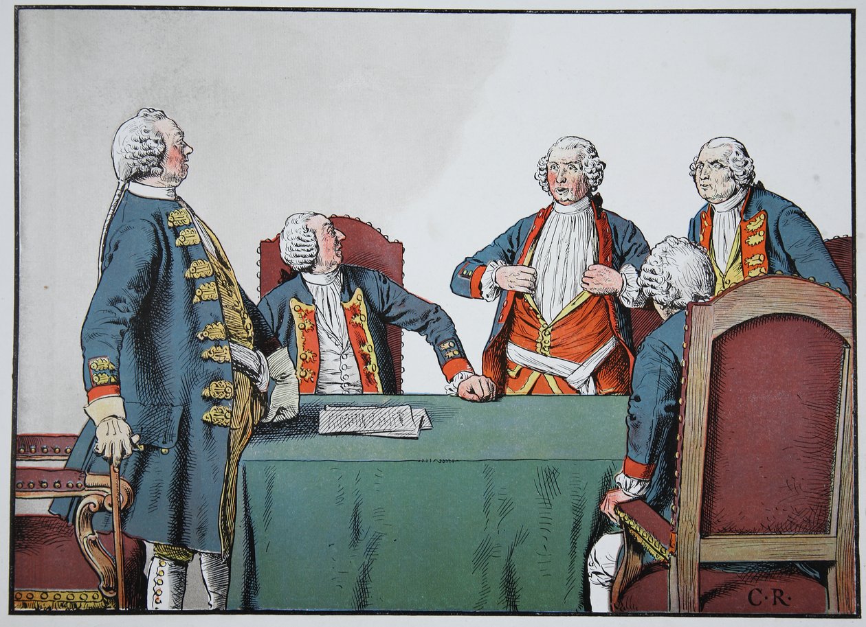 Re Federico Guglielmo I e il Maggiore Generale di Buddenbrock da Carl Röchling