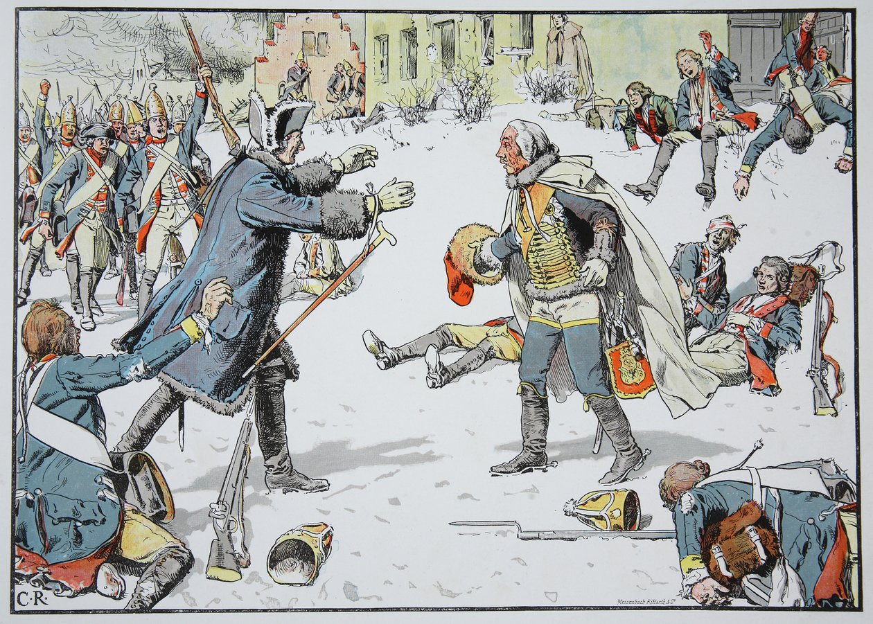 La mattina dopo la battaglia di Torgau, 4 novembre 1760 da Carl Röchling