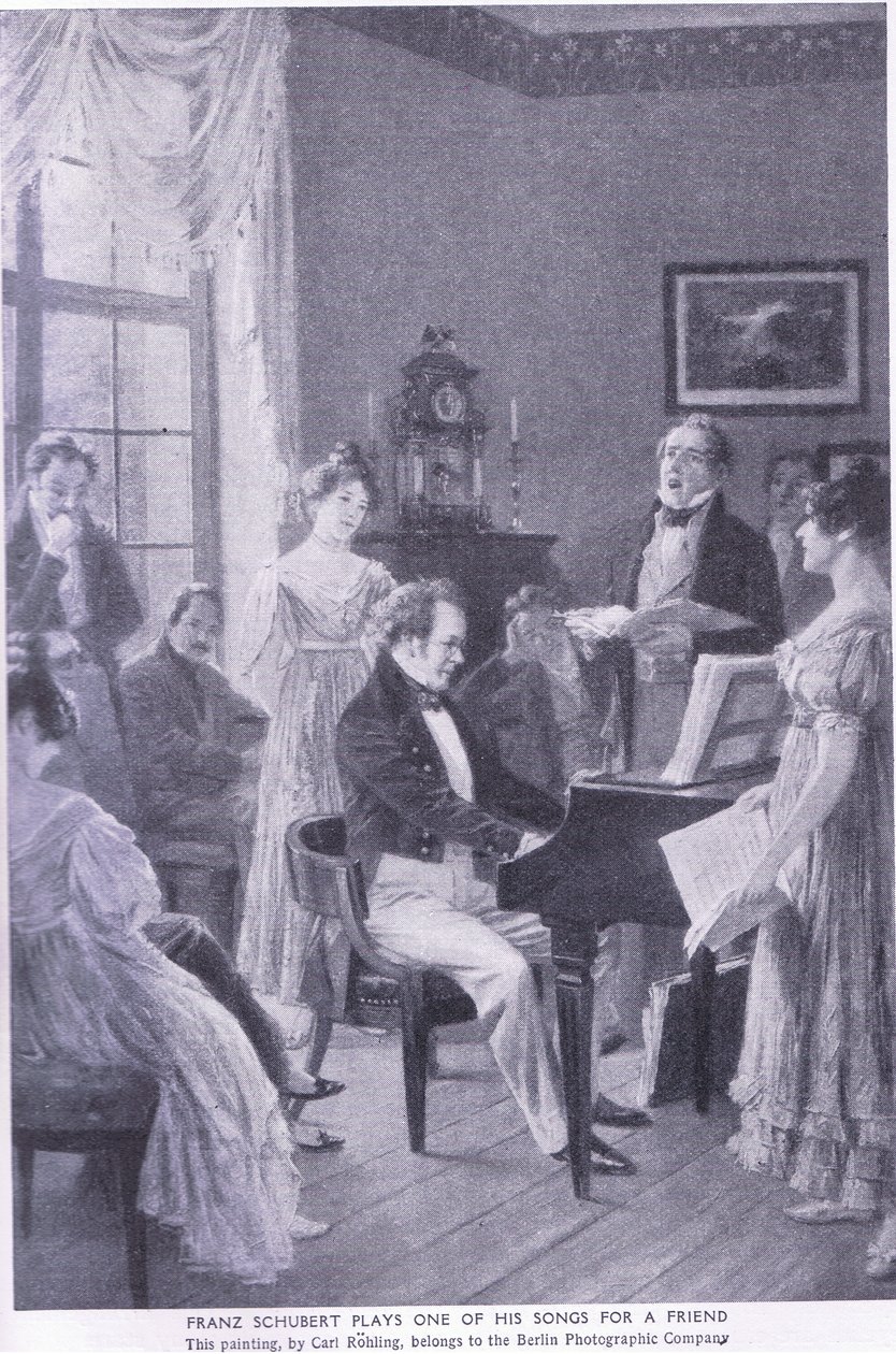 Schubert suona una canzone per un amico da Carl Rohling