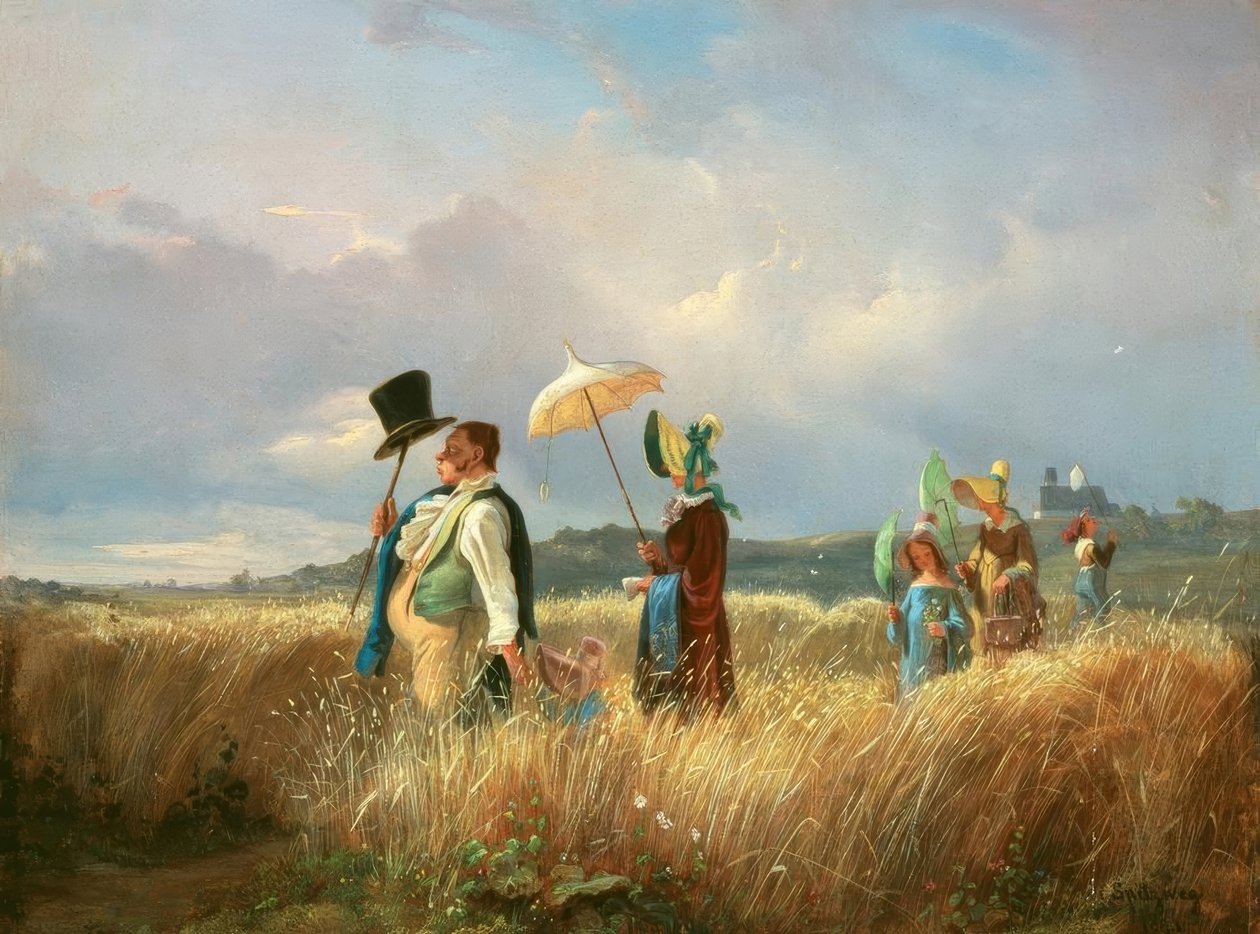 La passeggiata domenicale da Carl Spitzweg