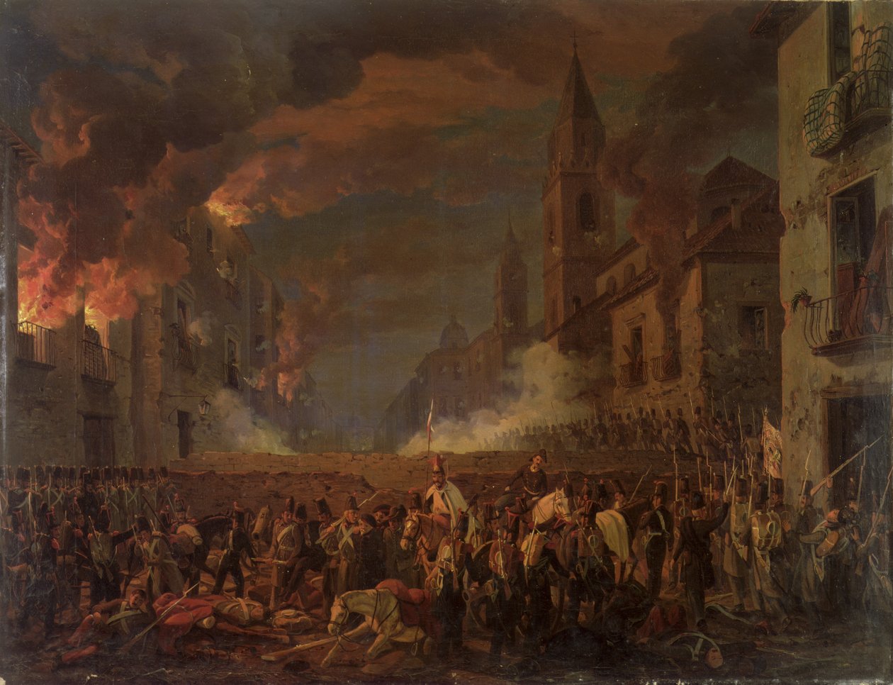 La cattura di Catania dal 4° Reggimento Bern nella notte del 5-6 aprile 1849 da Carl Wilhelm Goetzloff