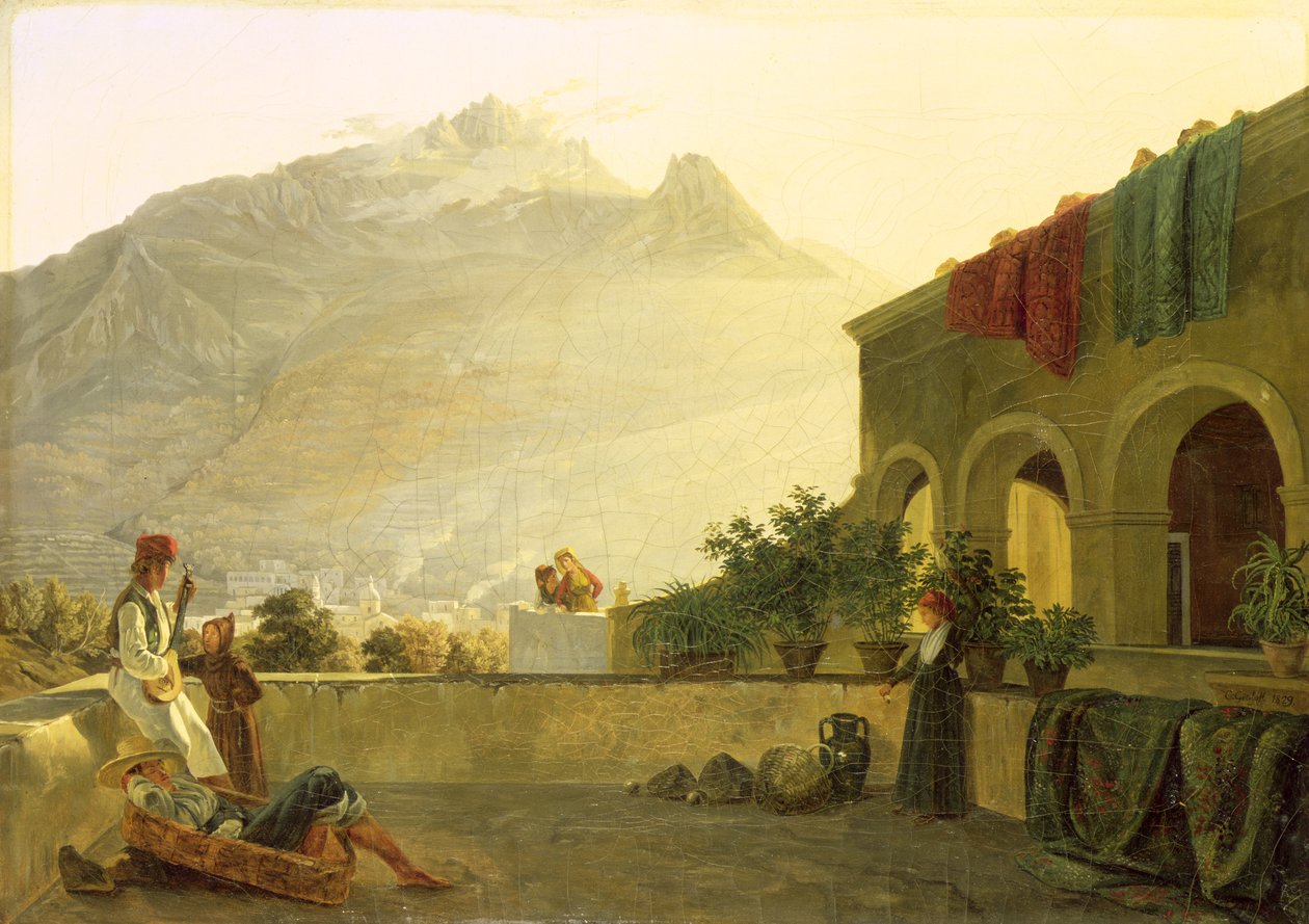 La sentinella a Ischia, 1829 da Carl Wilhelm Goetzloff