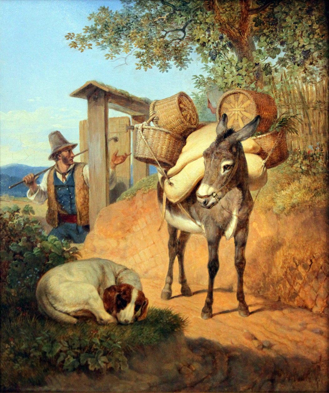 Asino, cane e conducente da Carl Wilhelm von Heideck