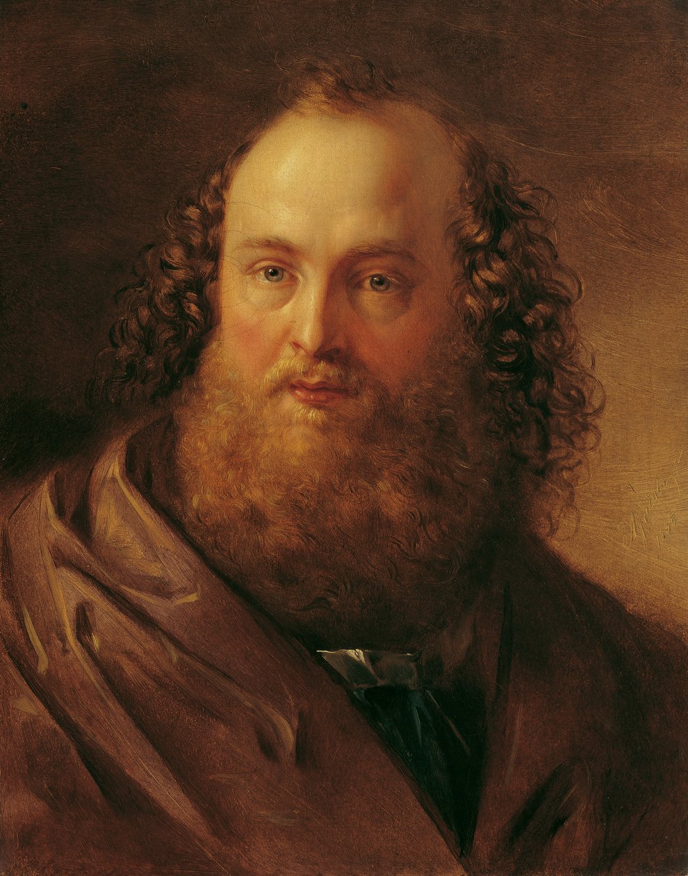 Testa di studio maschile da Carl Agricola