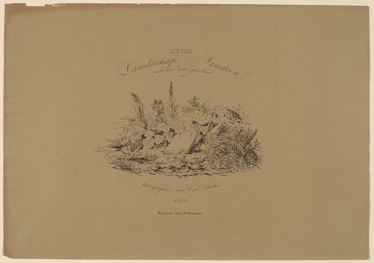 Sei studi di paesaggio dal vero da Carl August Lebschee