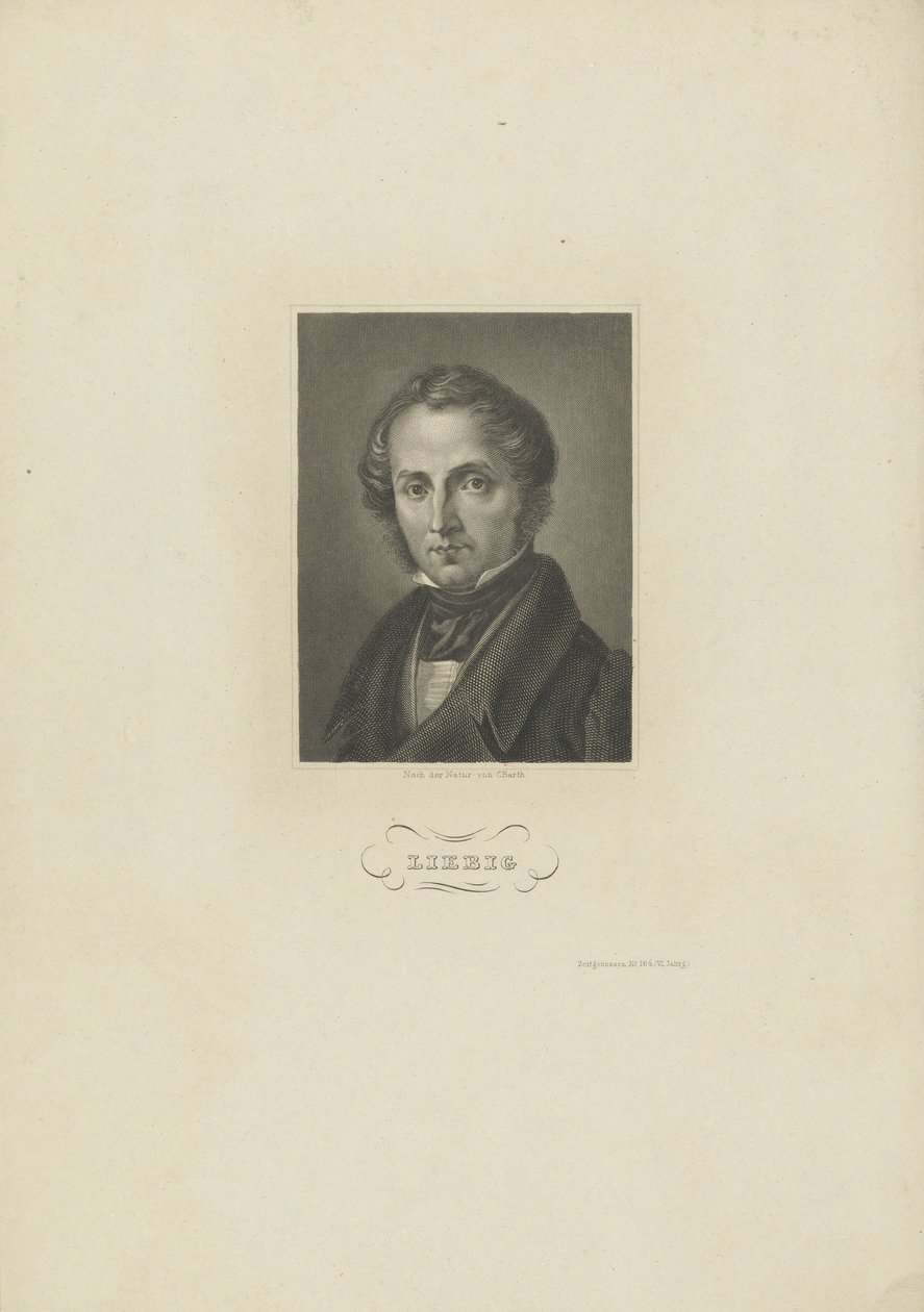 Ritratto del chimico Justus von Liebig, c. 1840 da Carl Barth