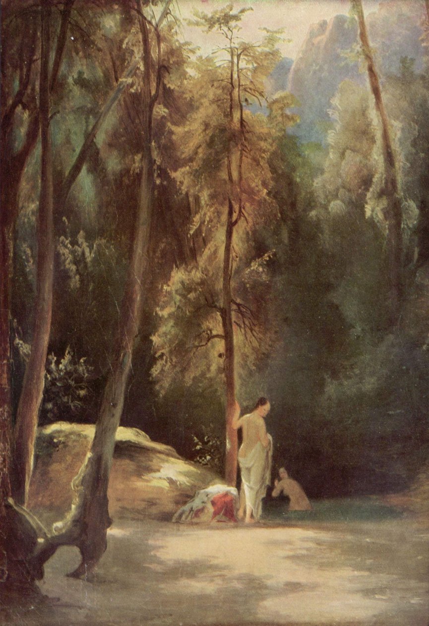 Bagnanti nel parco di Terni da Carl Blechen