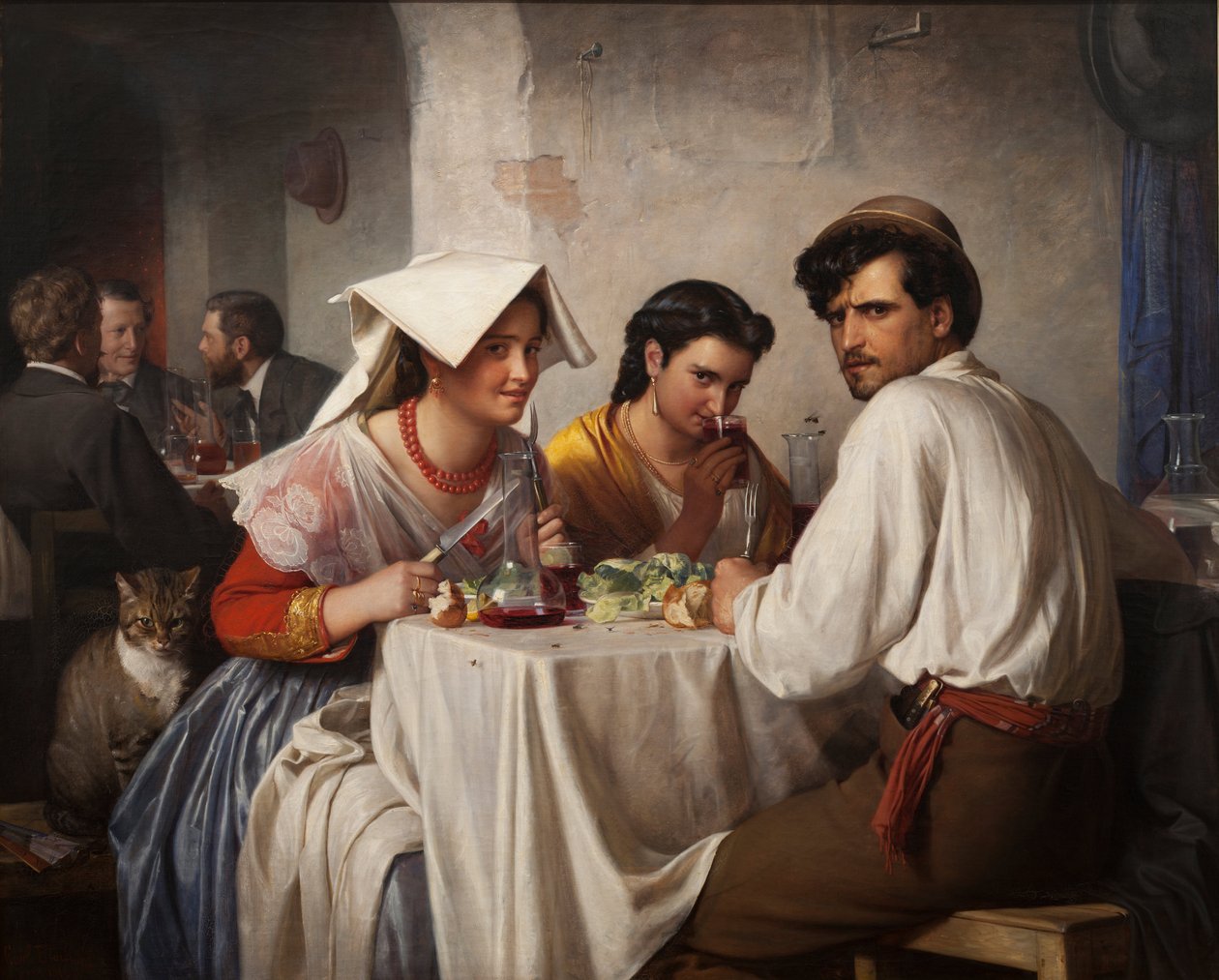 Danese:  Fra et romersk osteria In a Roman Osteria da Carl Bloch