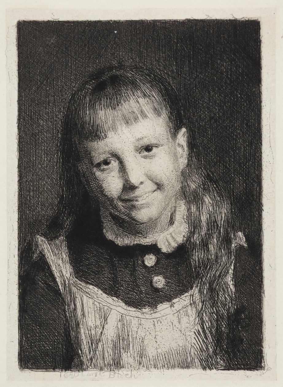 La ragazza sorridente. Ritratto di Ida Alma Bloch da Carl Bloch
