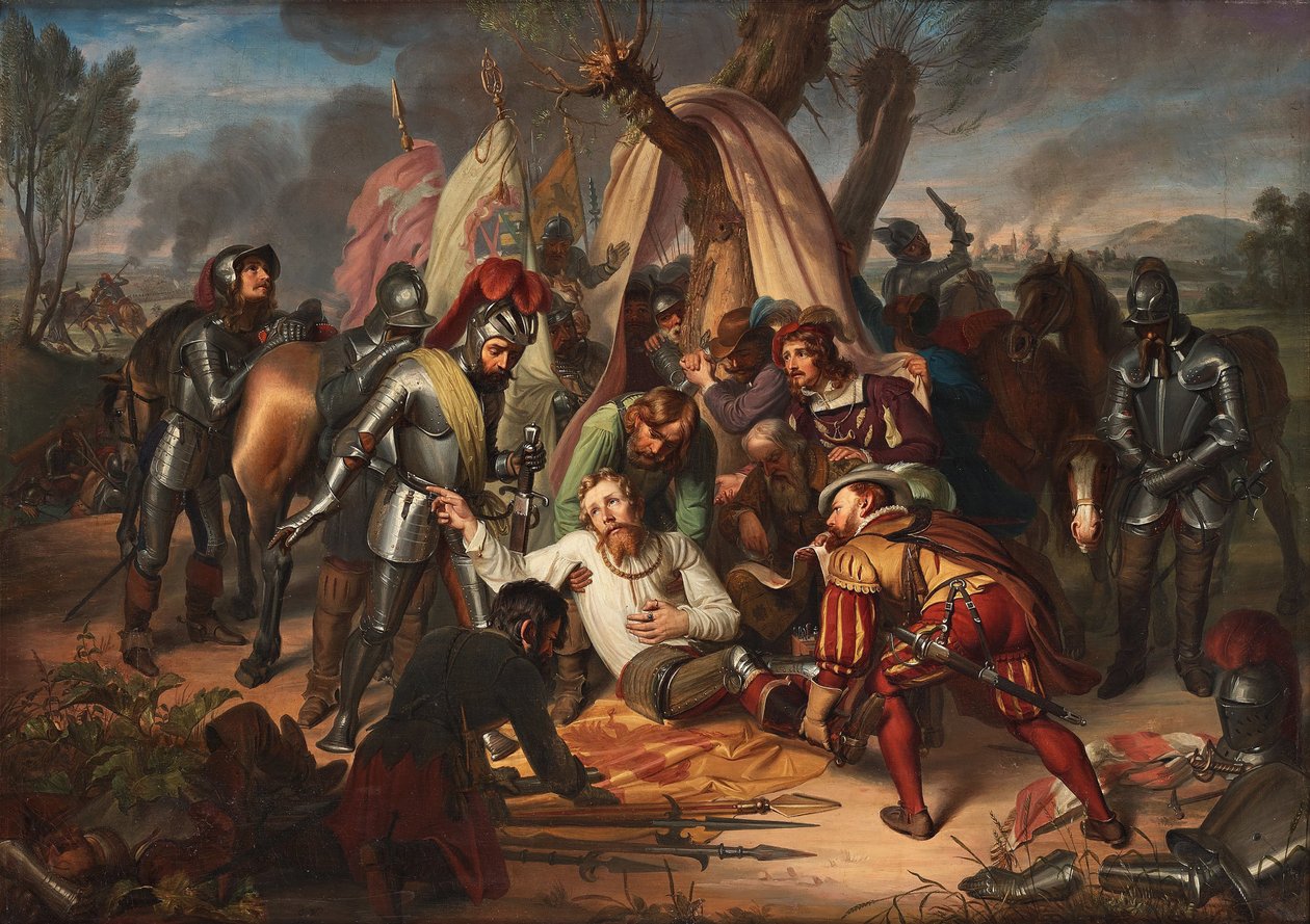 Maurizio, elettore di Sassonia alla battaglia di Sievershausen, 1553, 1837 da Carl Christian Vogel von Vogelstein