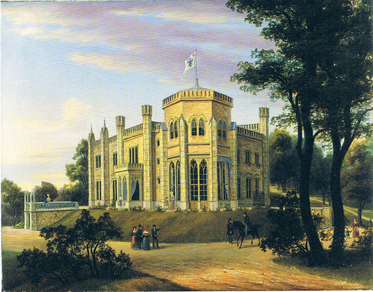 Tedesco: Das Schloss des Prinzen Wilhelm in Babelsberg Il palazzo del principe Wilhelm a Babelsberg da Carl Daniel Freydanck