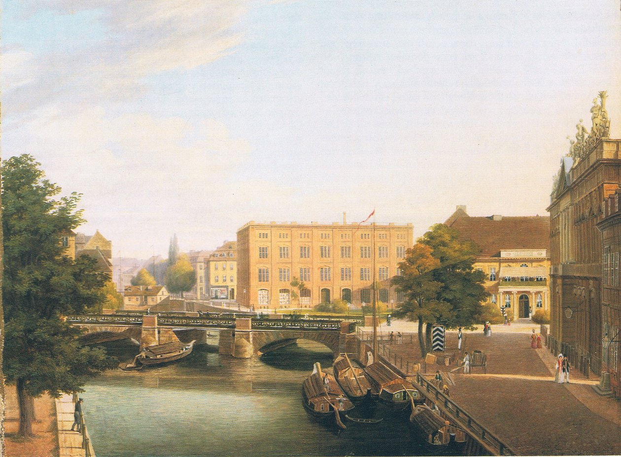 Scuola Edile Reale con Schlossbrücke a Berlino da Carl Daniel Freydanck