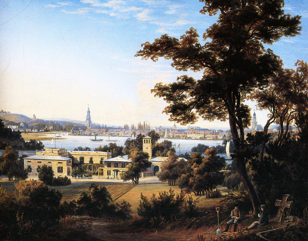 Il profilo della città di Potsdam su Glienicke da Carl Daniel Freydanck