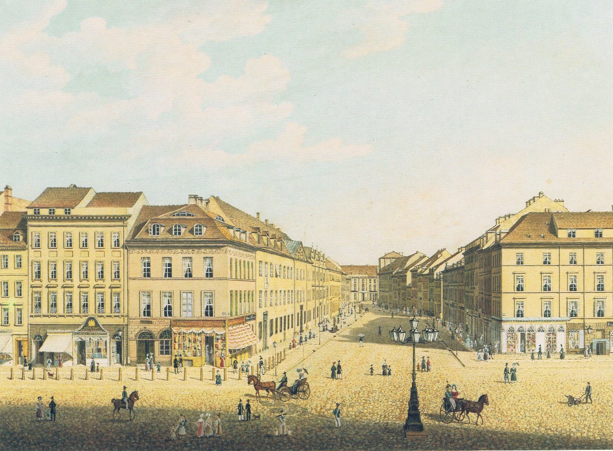 Vista dal Castello Reale di Berlino verso la Breite Straße da Carl Daniel Freydanck