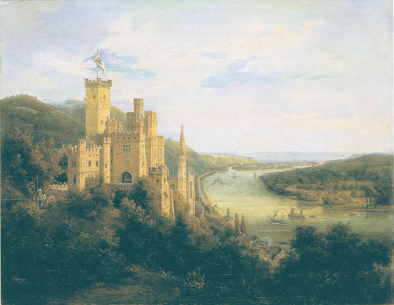Vista del castello di Stolzenfels sul fiume Reno da Carl Daniel Freydanck