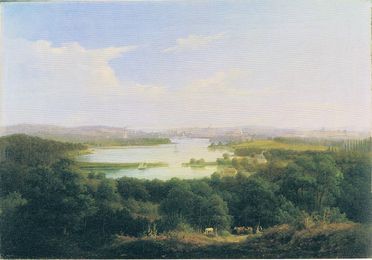 vista da Kirchberg (collina della chiesa) vicino a Nedlitz da Carl Daniel Freydanck